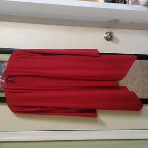 Red open cardigan XL with tie